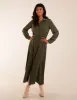 Drawstring Button Through Shirt Maxi Dress sold by Blue Vanilla