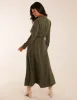 Drawstring Button Through Shirt Maxi Dress sold by Blue Vanilla