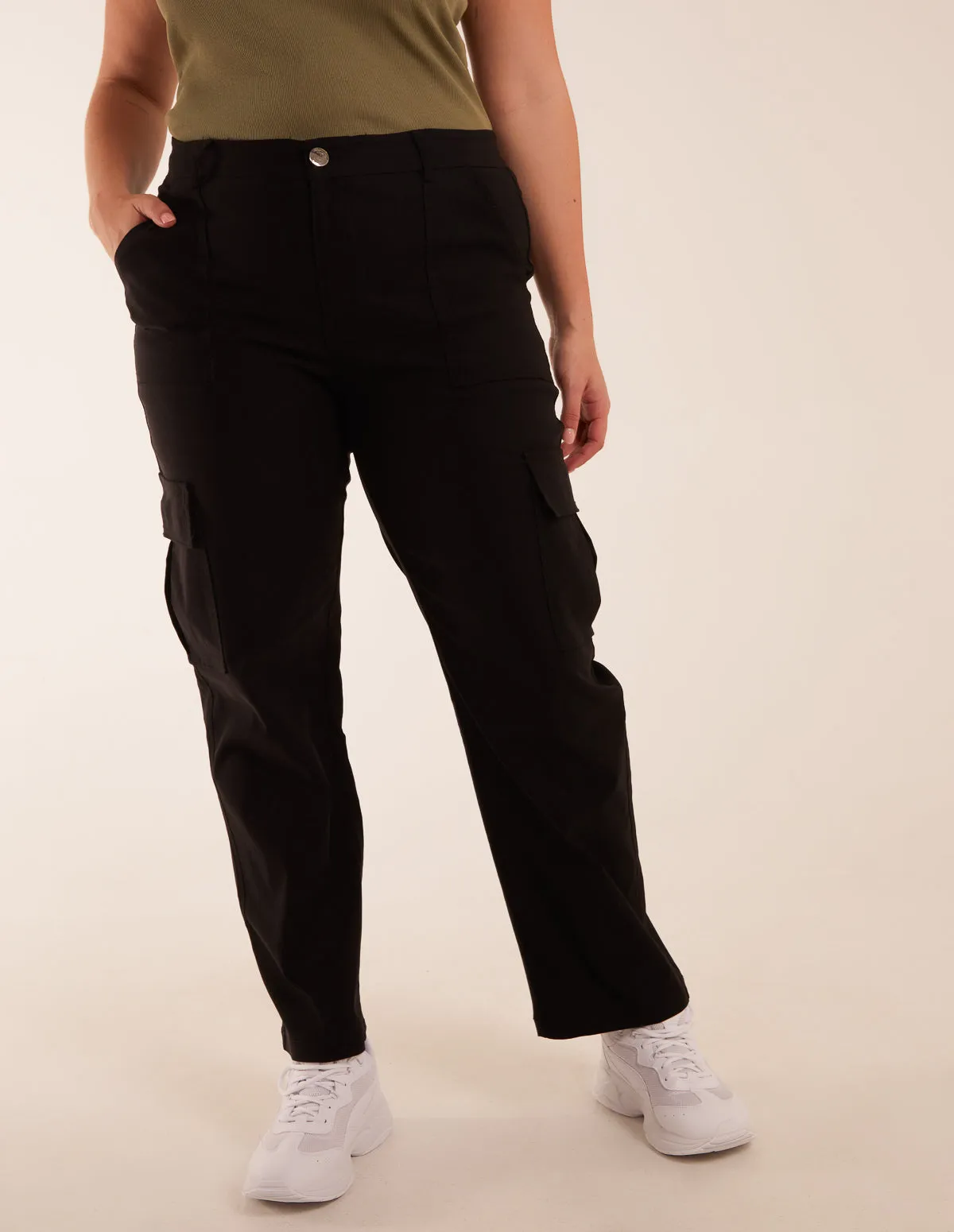 Curve Straight Leg Pocket Detail Cargo Joggers sold by Blue Vanilla product image thumbnail 2