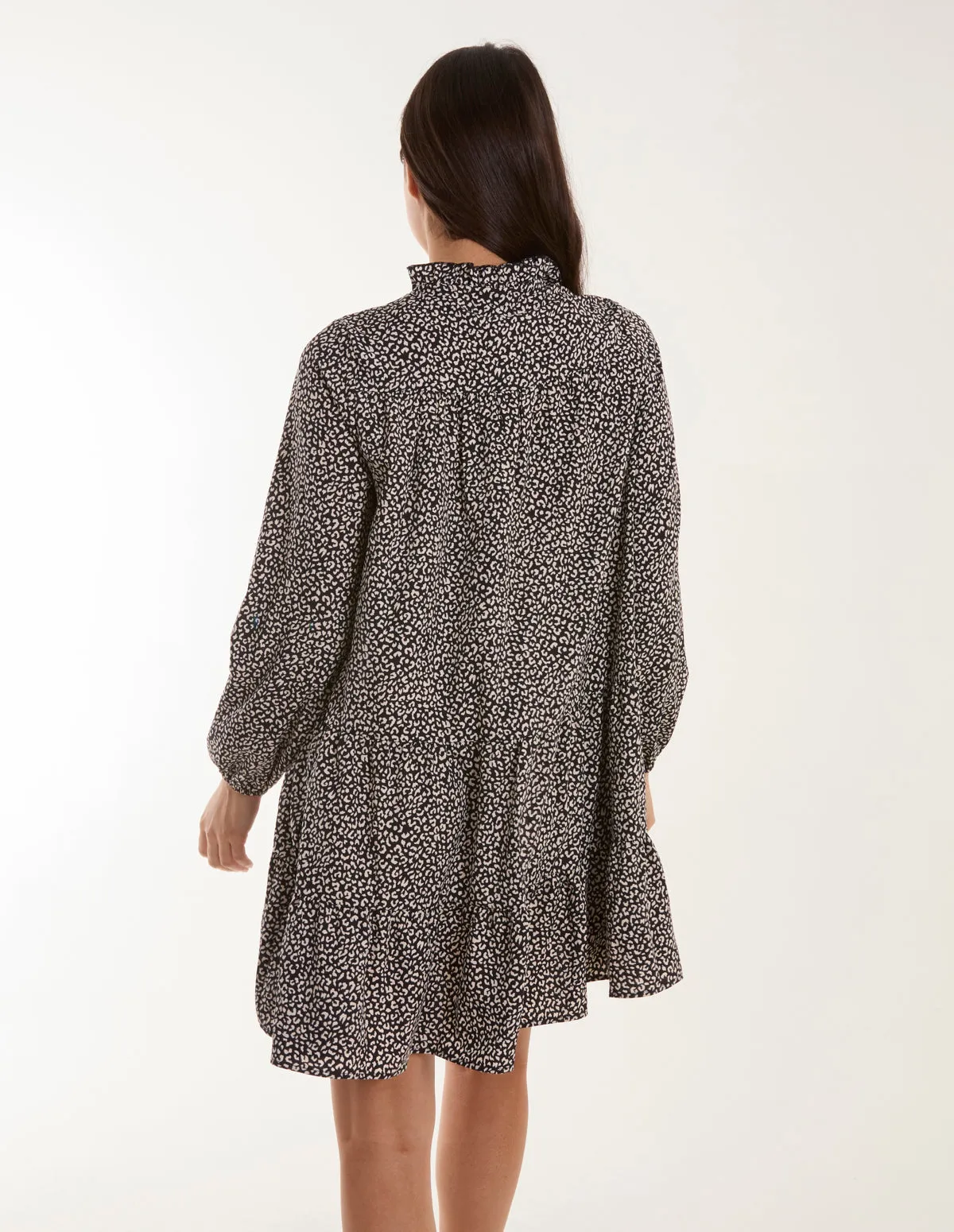 Shirred Cheetah Smock Dress sold by Blue Vanilla product image thumbnail 4