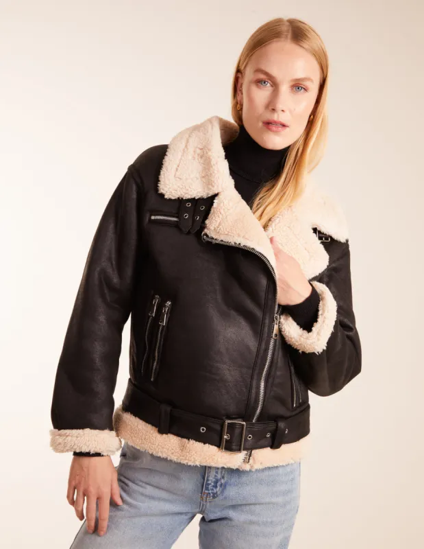 Shearing Aviator Jacket sold by Blue Vanilla