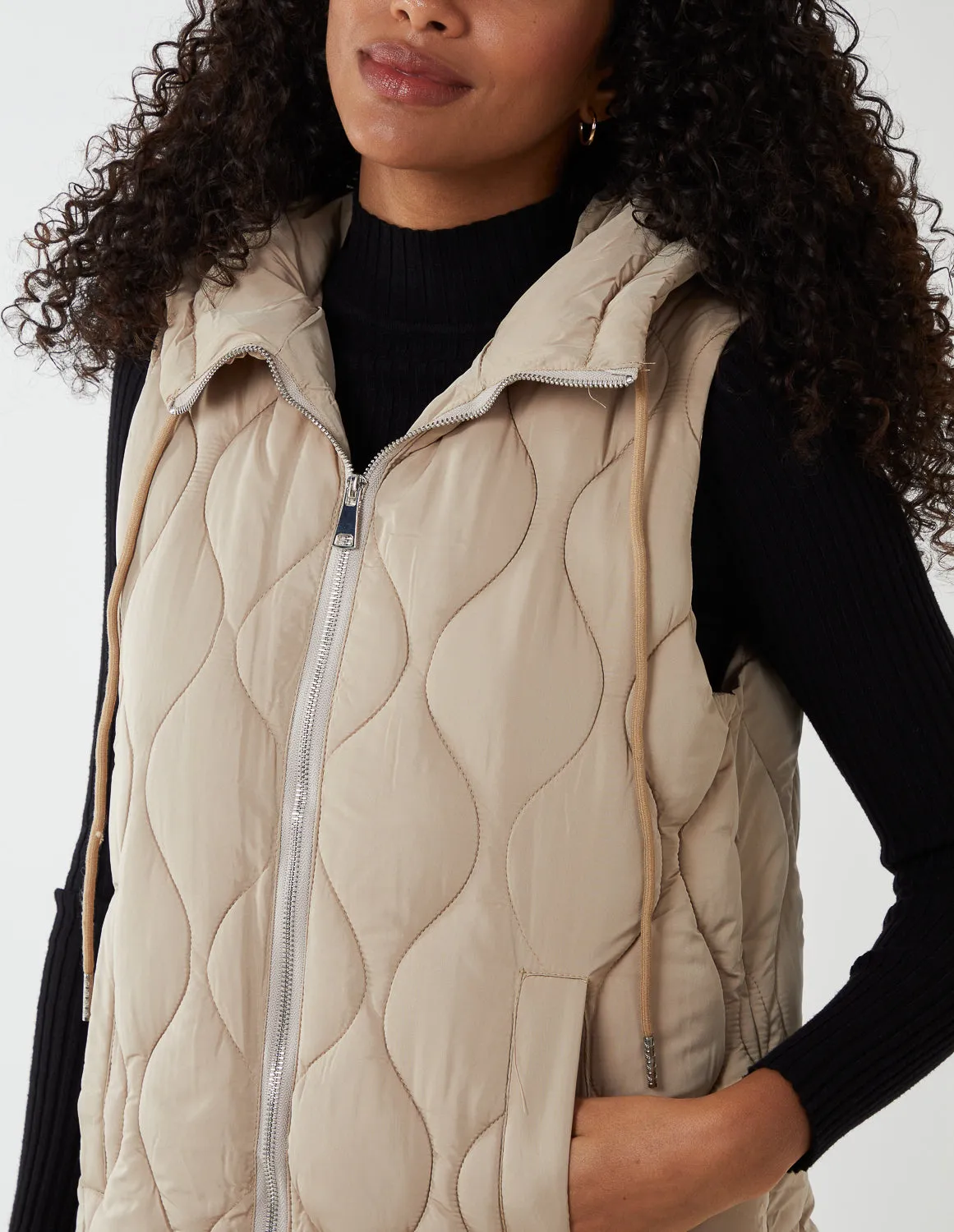 Wave Quilted Gilet sold by Blue Vanilla product image thumbnail 4