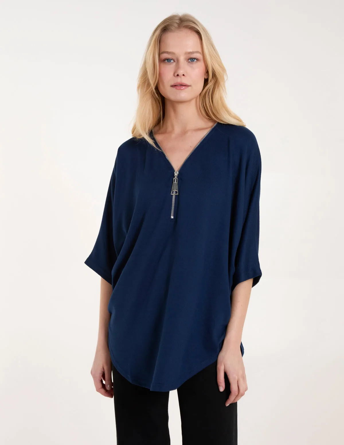 Plain Zip Front Top sold by Blue Vanilla product image thumbnail 3
