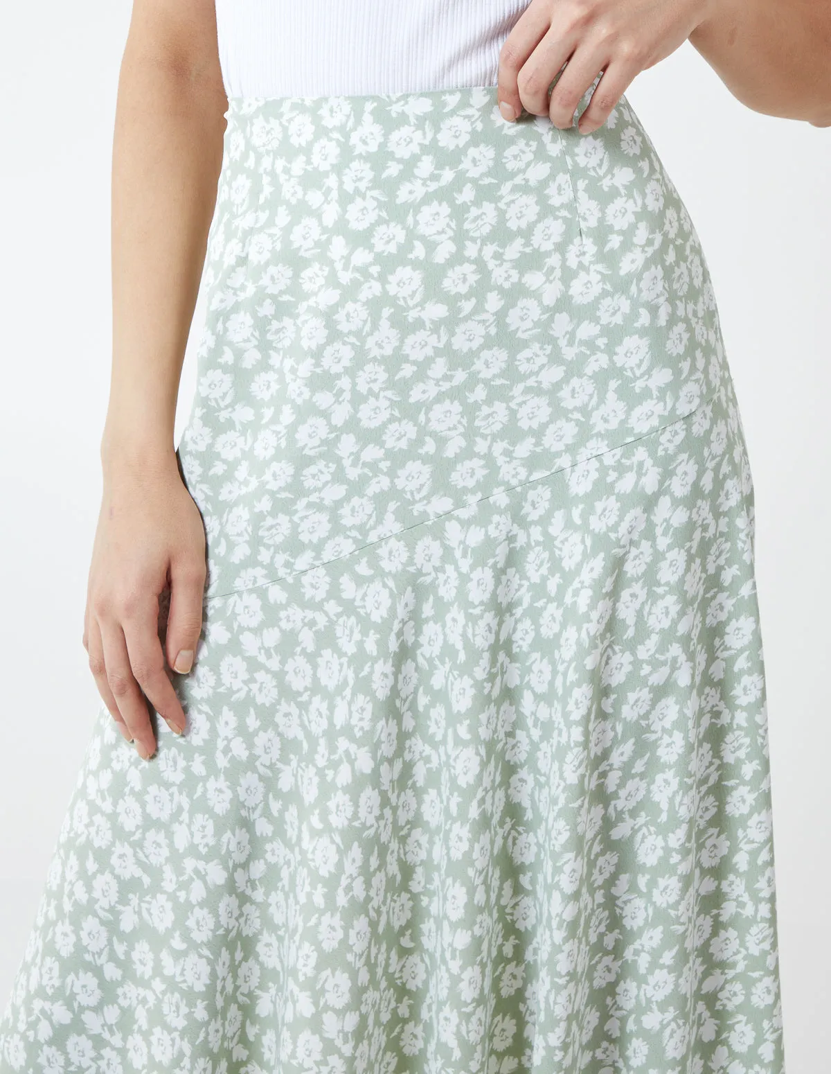 Floral Print Asymmetric Midi Skirt sold by Blue Vanilla product image thumbnail 4