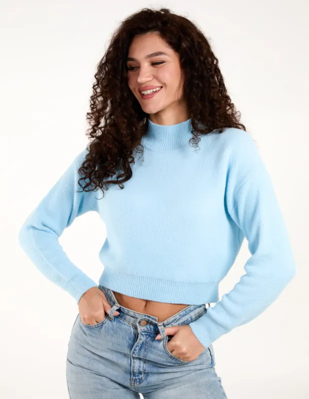Turtle Neck Cropped Jumper sold by Blue Vanilla