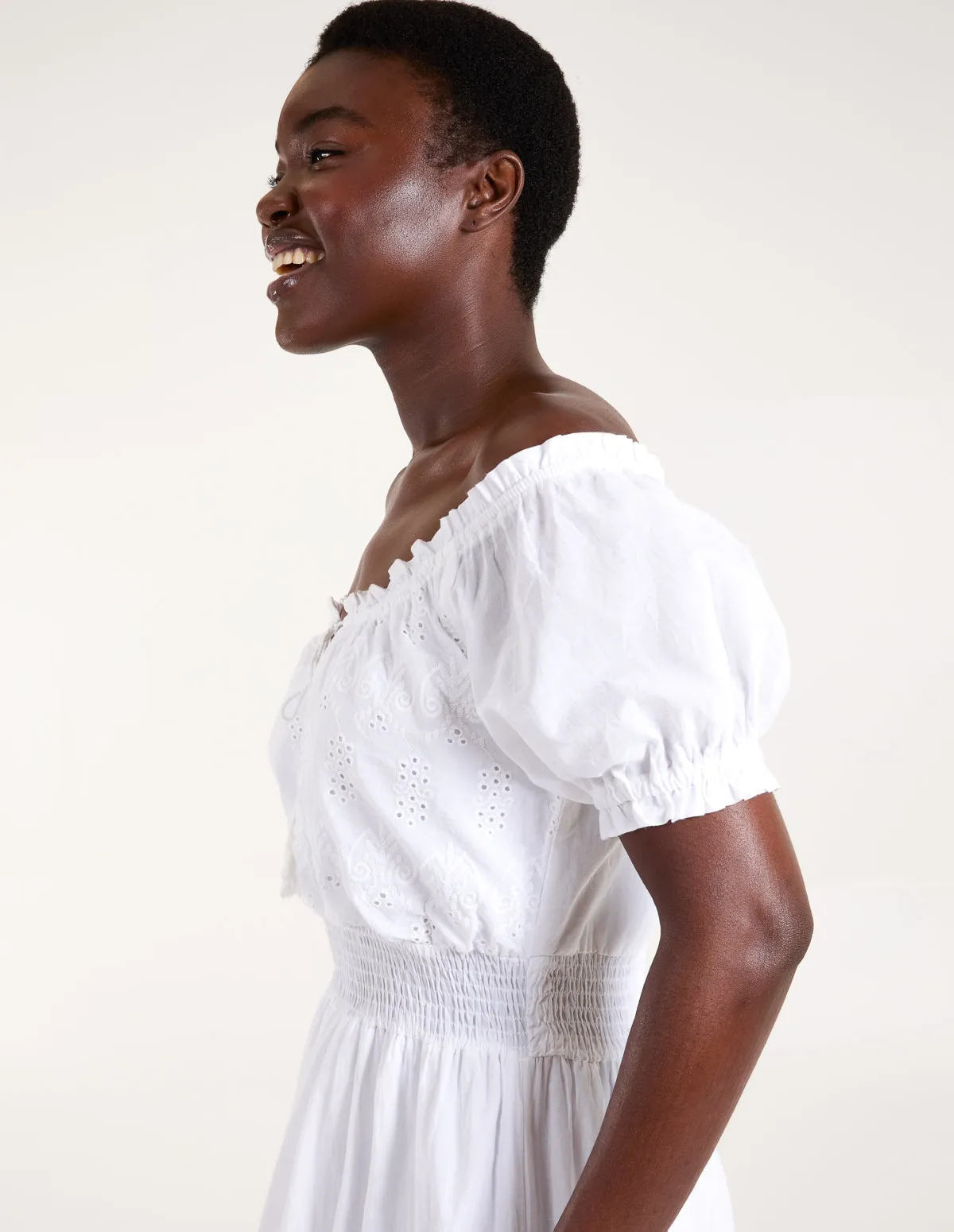 Milkmaid Broderie Tiered Maxi Dress sold by Blue Vanilla product image thumbnail 2