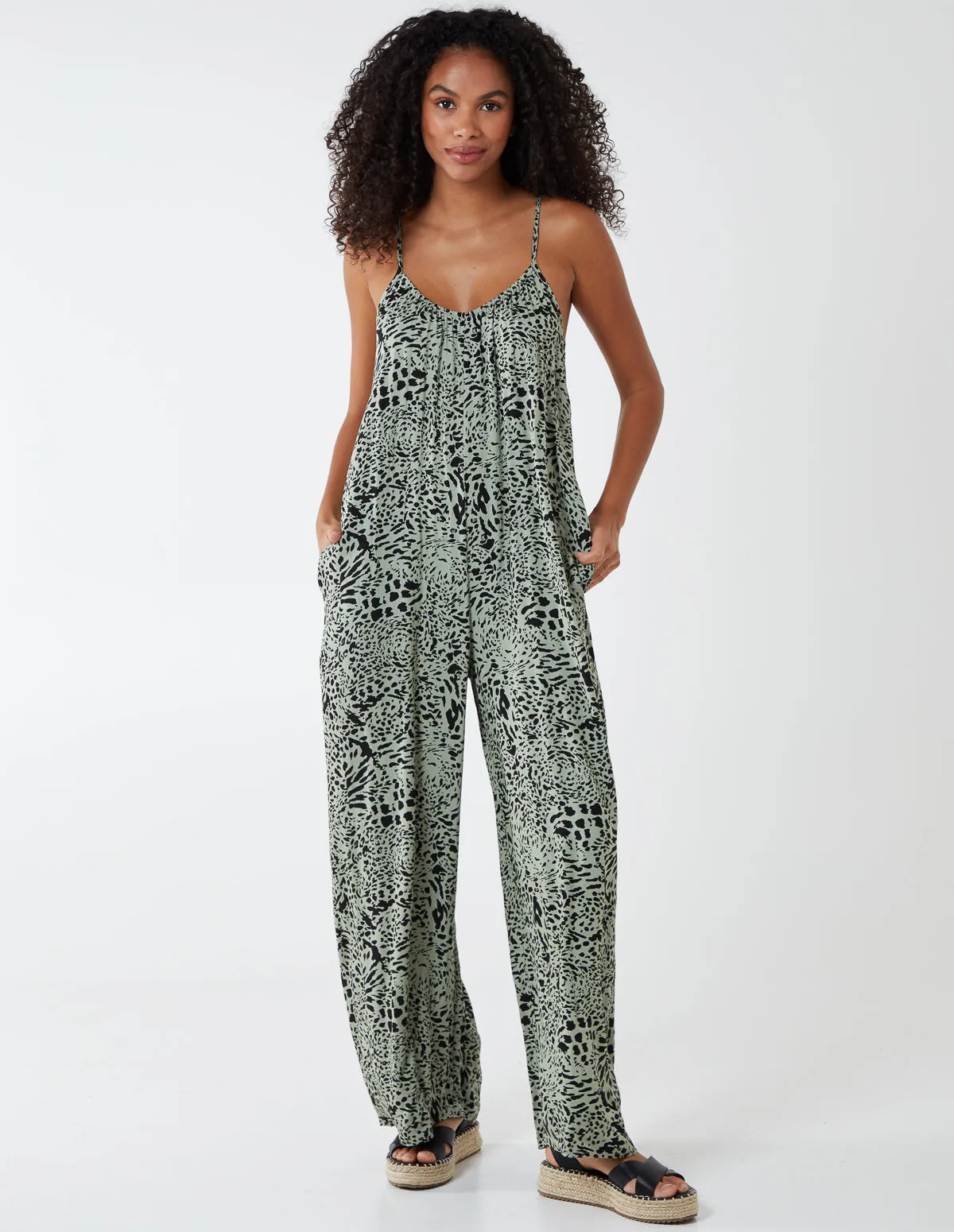 Cami Printed Jumpsuit sold by Blue Vanilla