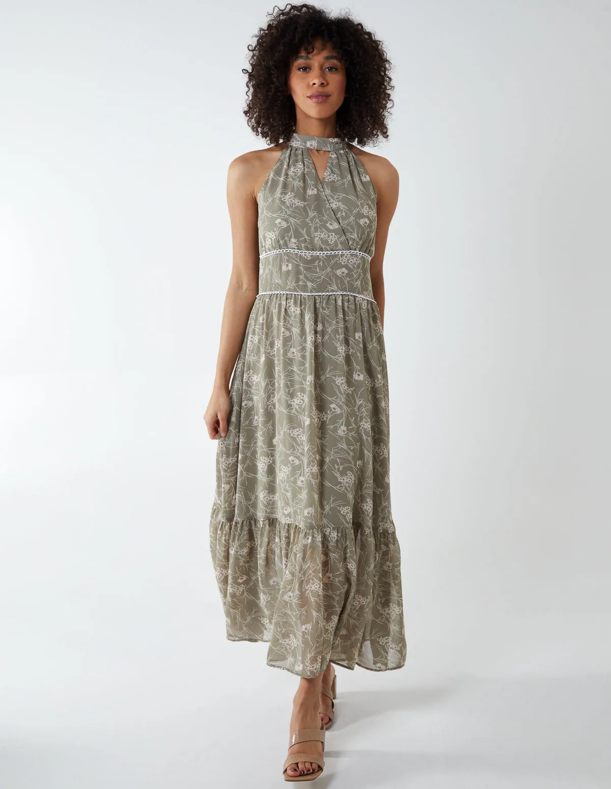 Cut Out Halter Neck Maxi Dress sold by Blue Vanilla product image thumbnail 4