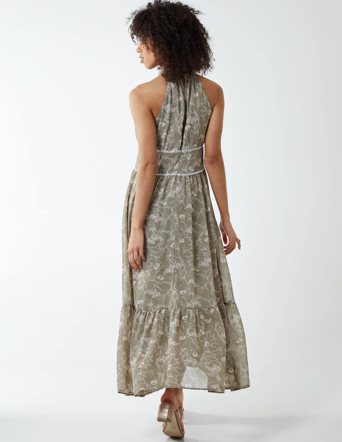 Cut Out Halter Neck Maxi Dress sold by Blue Vanilla product image thumbnail 5