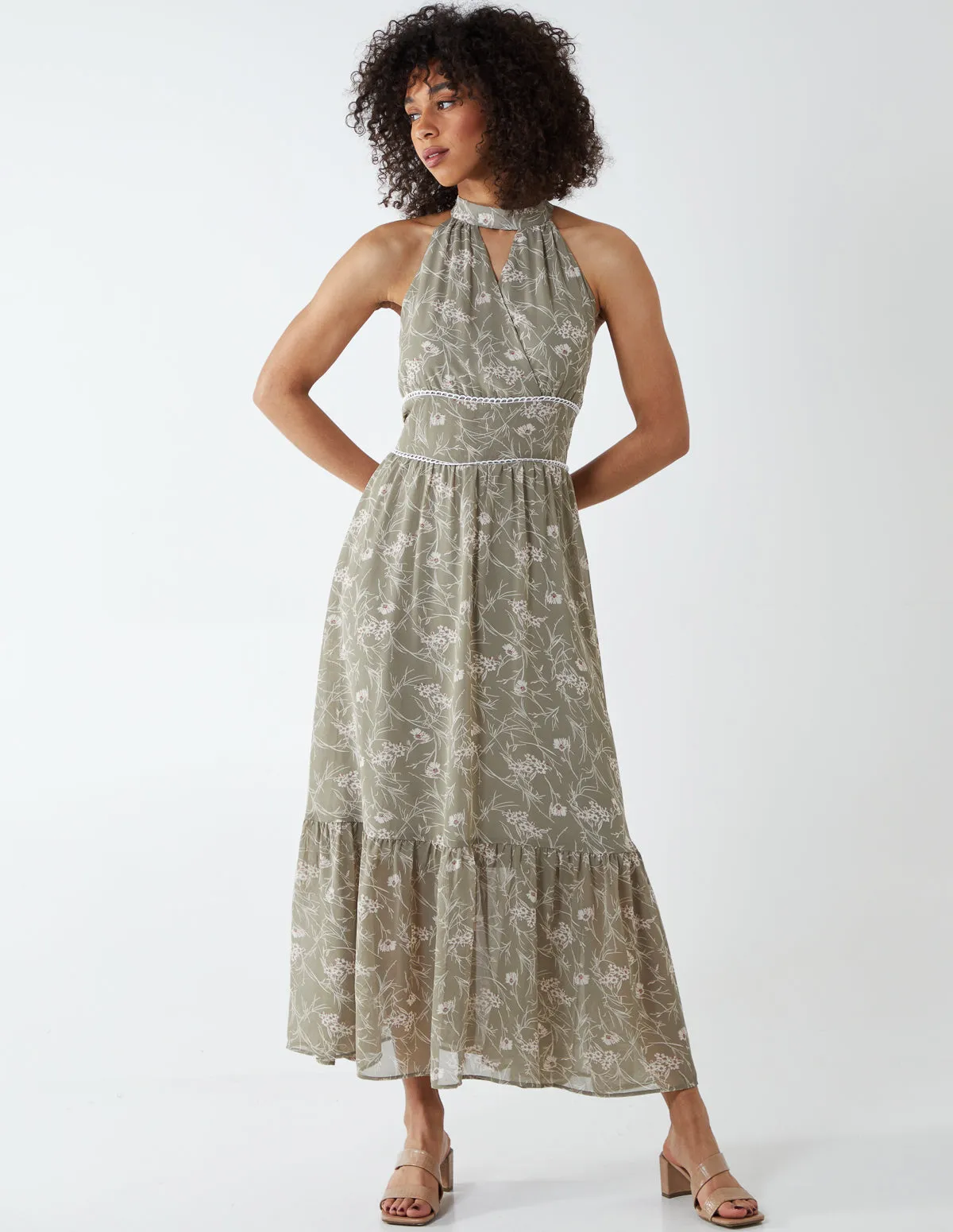 Cut Out Halter Neck Maxi Dress sold by Blue Vanilla