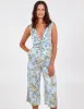 Knot Front V-Neck Culotte Jumpsuit sold by Blue Vanilla