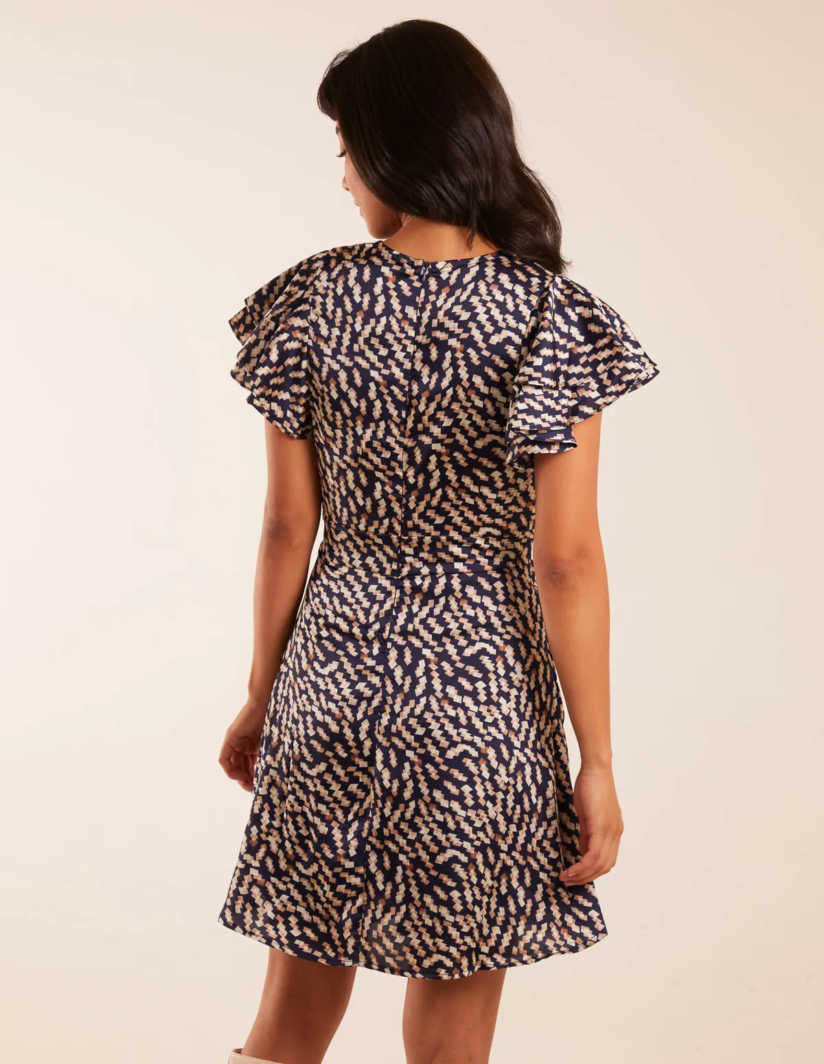 Wrap Ruffle Mini Dress sold by Blue Vanilla product image thumbnail 4