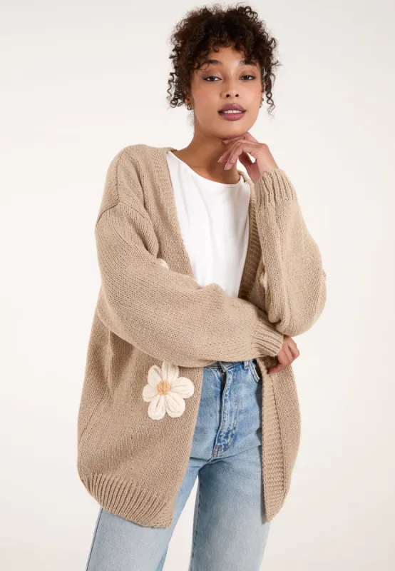 Daisy Large Flower Cardigan sold by Blue Vanilla