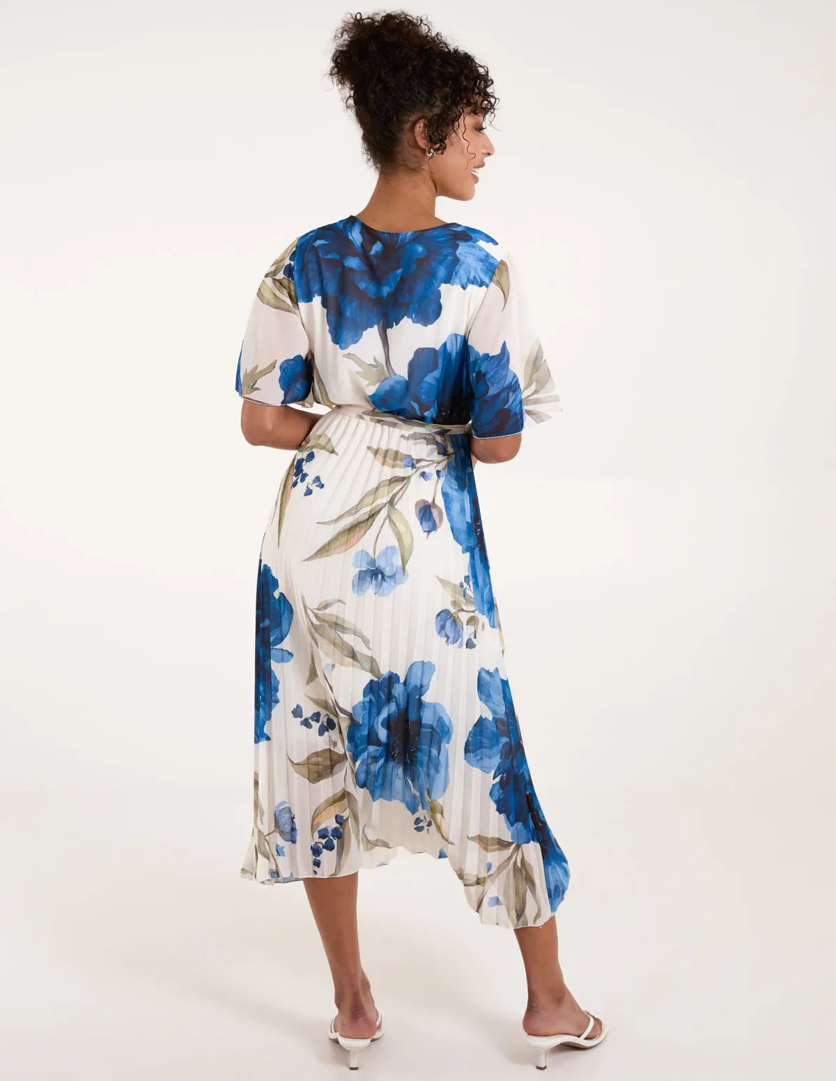 Water Floral Pleated Dress sold by Blue Vanilla product image thumbnail 5