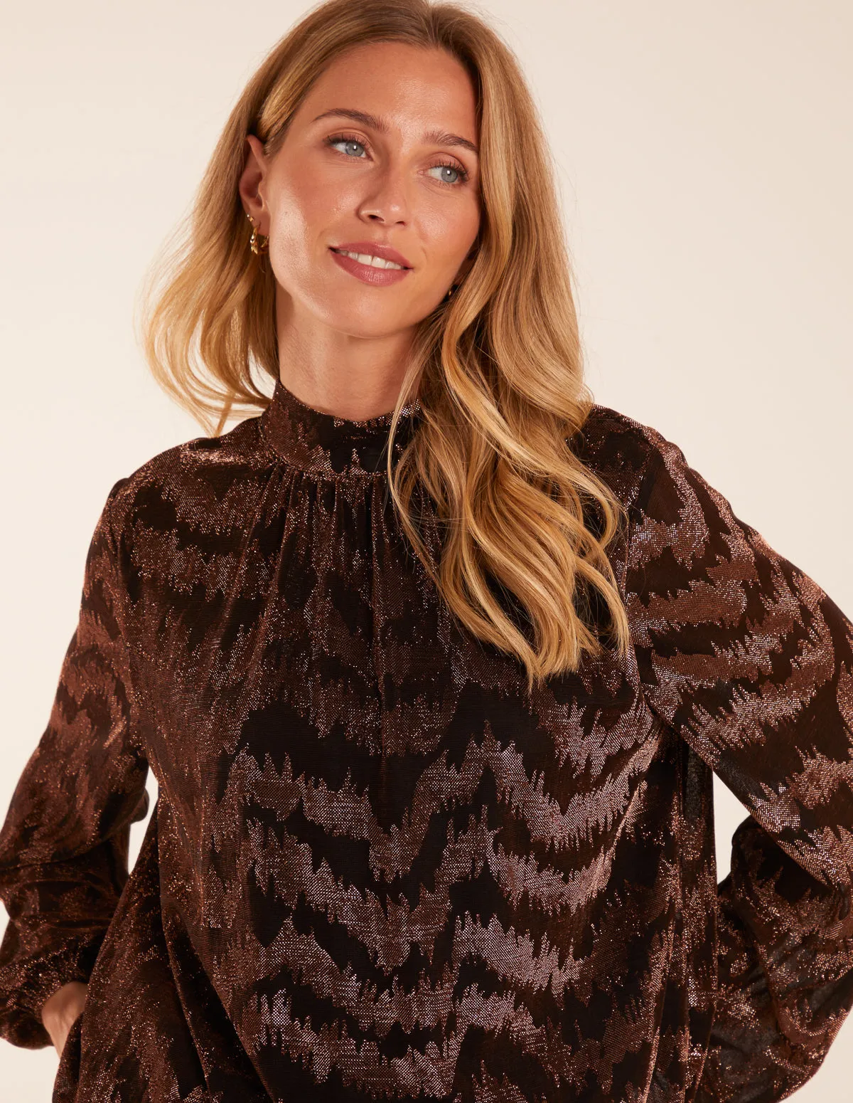 High Neck Puff Ball Top sold by Blue Vanilla product image thumbnail 3