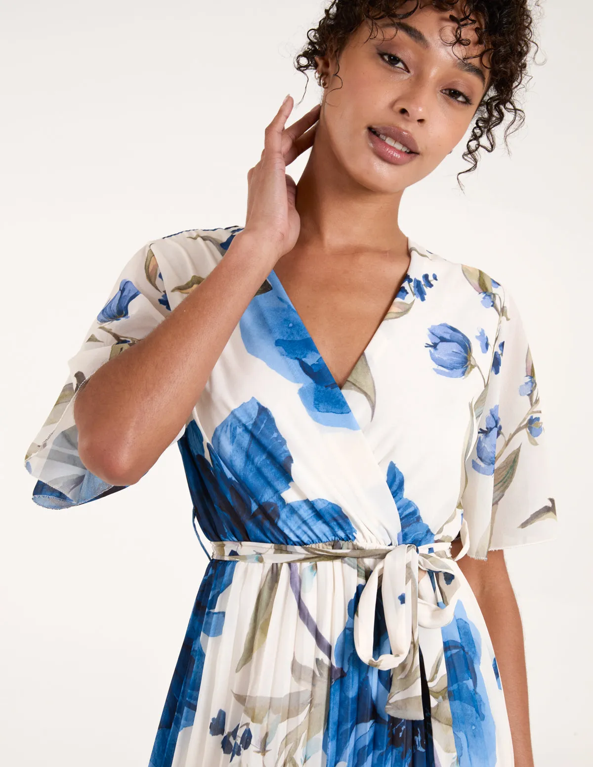 Water Floral Pleated Dress sold by Blue Vanilla product image thumbnail 2