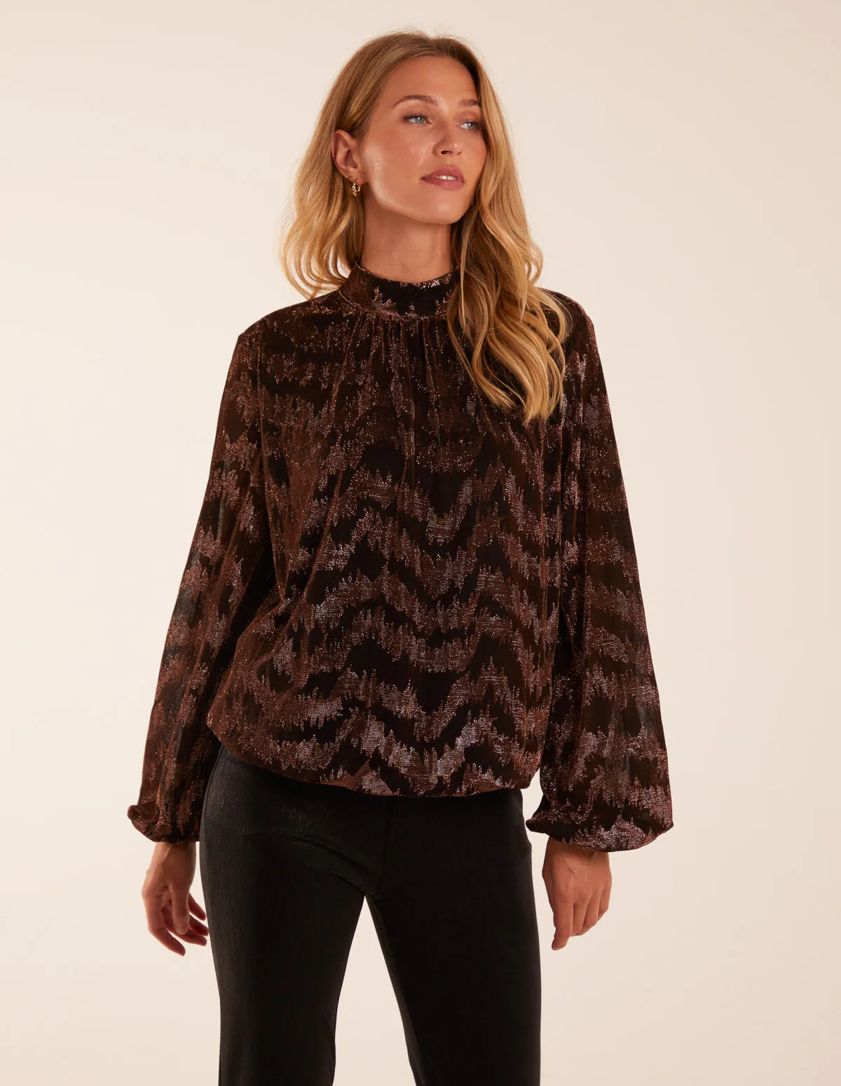 High Neck Puff Ball Top sold by Blue Vanilla product image thumbnail 2