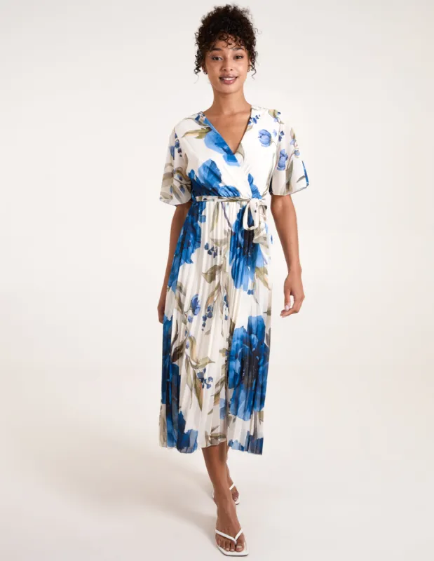 Water Floral Pleated Dress sold by Blue Vanilla