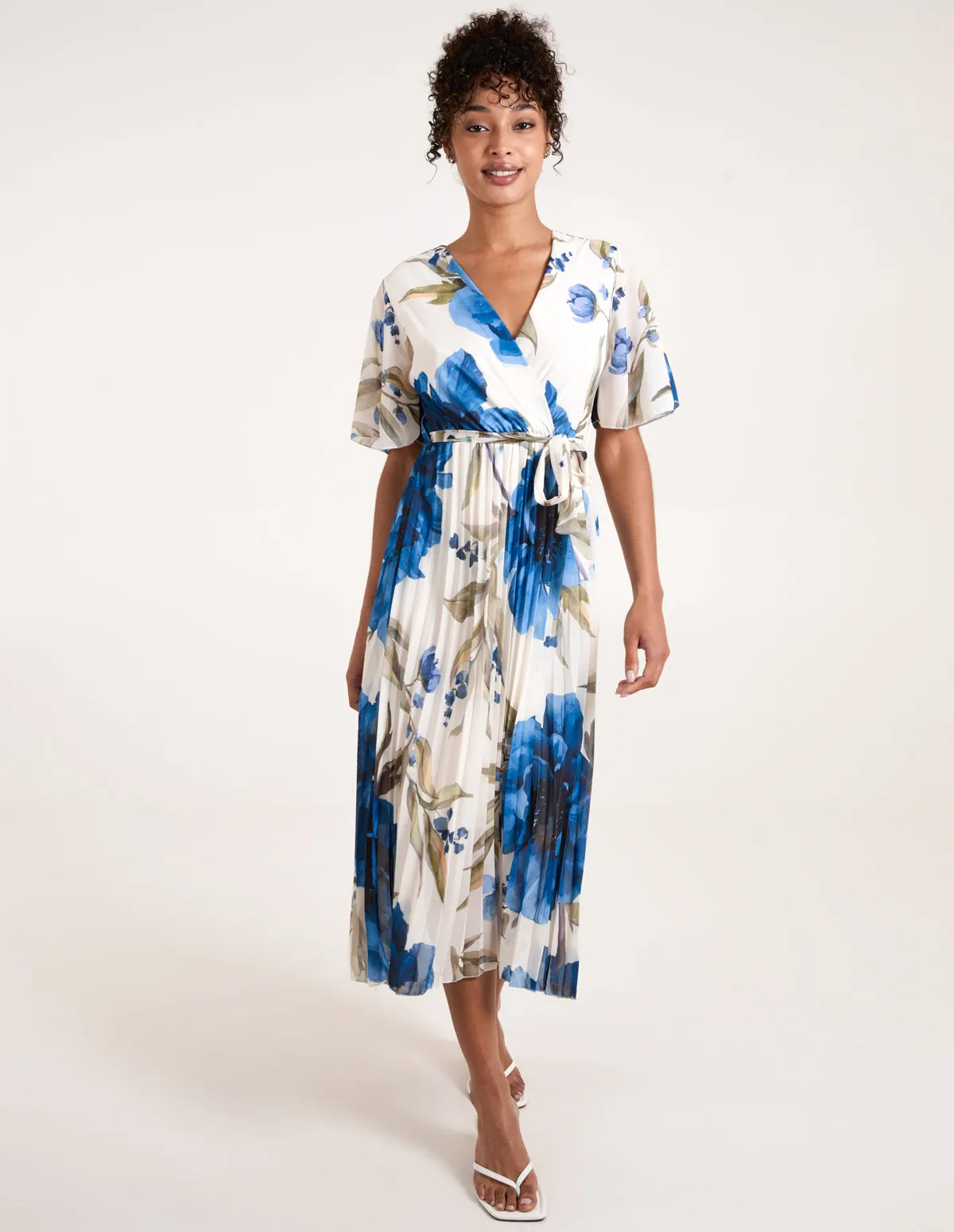 Water Floral Pleated Dress sold by Blue Vanilla