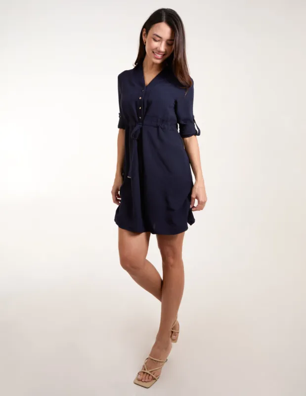 Shirt Dress With Adjustable Sleeves sold by Blue Vanilla