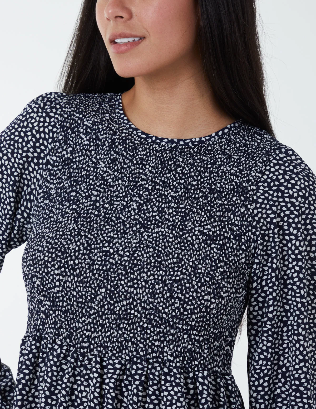 Floral Long Sleeve Tiered Dress sold by Blue Vanilla product image thumbnail 3