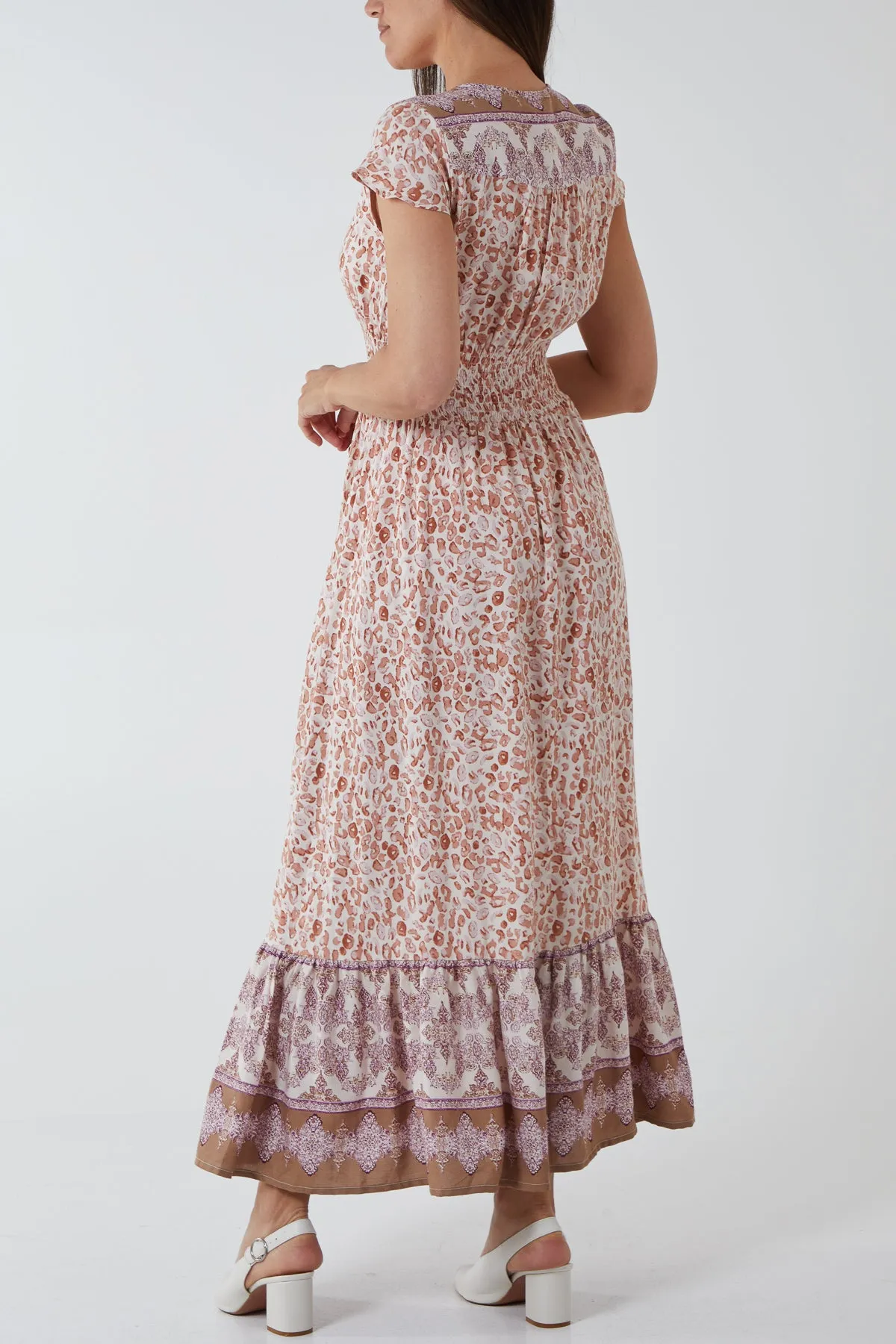 Shirred Waist Midi Dress sold by Blue Vanilla product image thumbnail 2