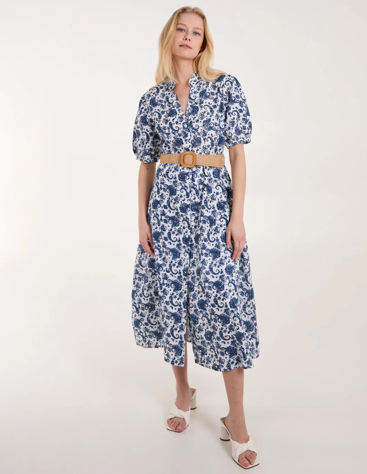 V Front Belted Dress sold by Blue Vanilla