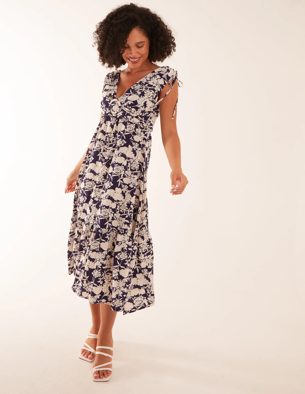 Ring Front V Neck Midi Dress sold by Blue Vanilla product image thumbnail 2
