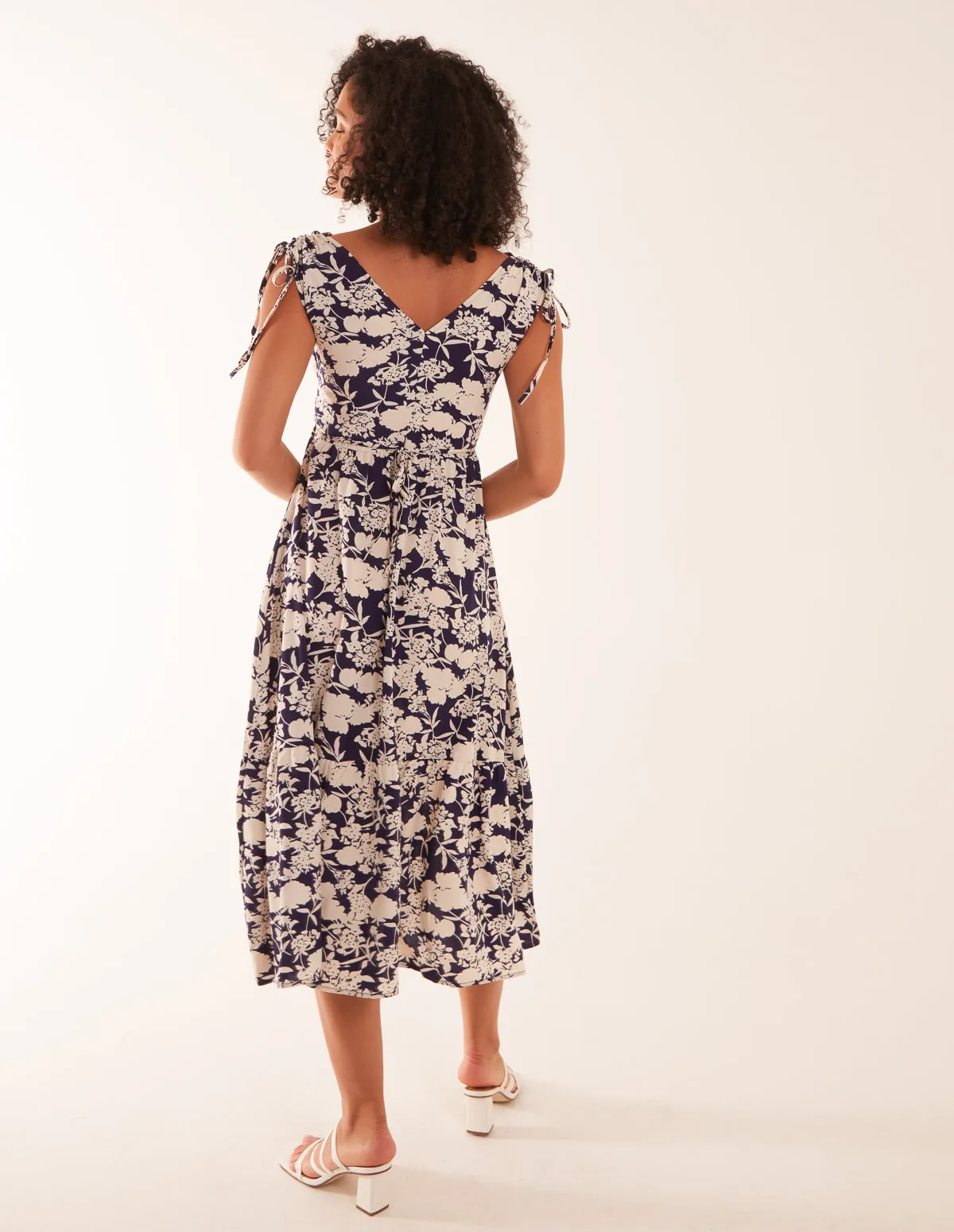 Ring Front V Neck Midi Dress sold by Blue Vanilla product image thumbnail 4