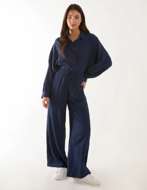 Waffle Shirt & Trouser Set made by Blue Vanilla