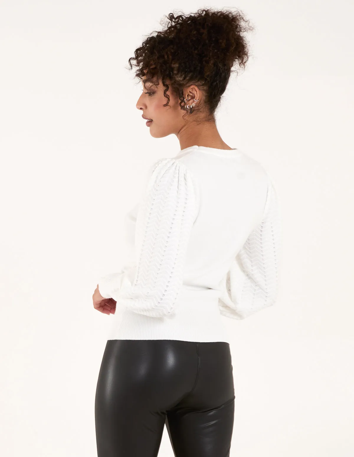 Balloon Sleeve Knit Jumper sold by Blue Vanilla product image thumbnail 4