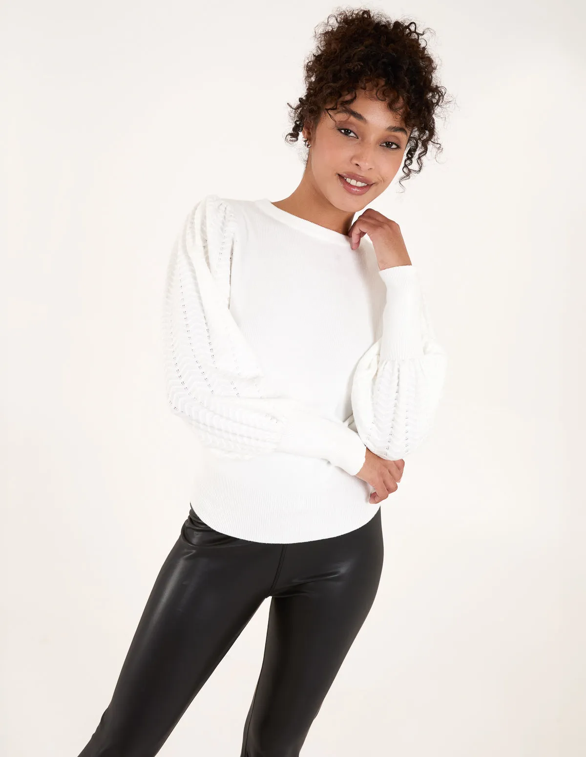 Balloon Sleeve Knit Jumper sold by Blue Vanilla