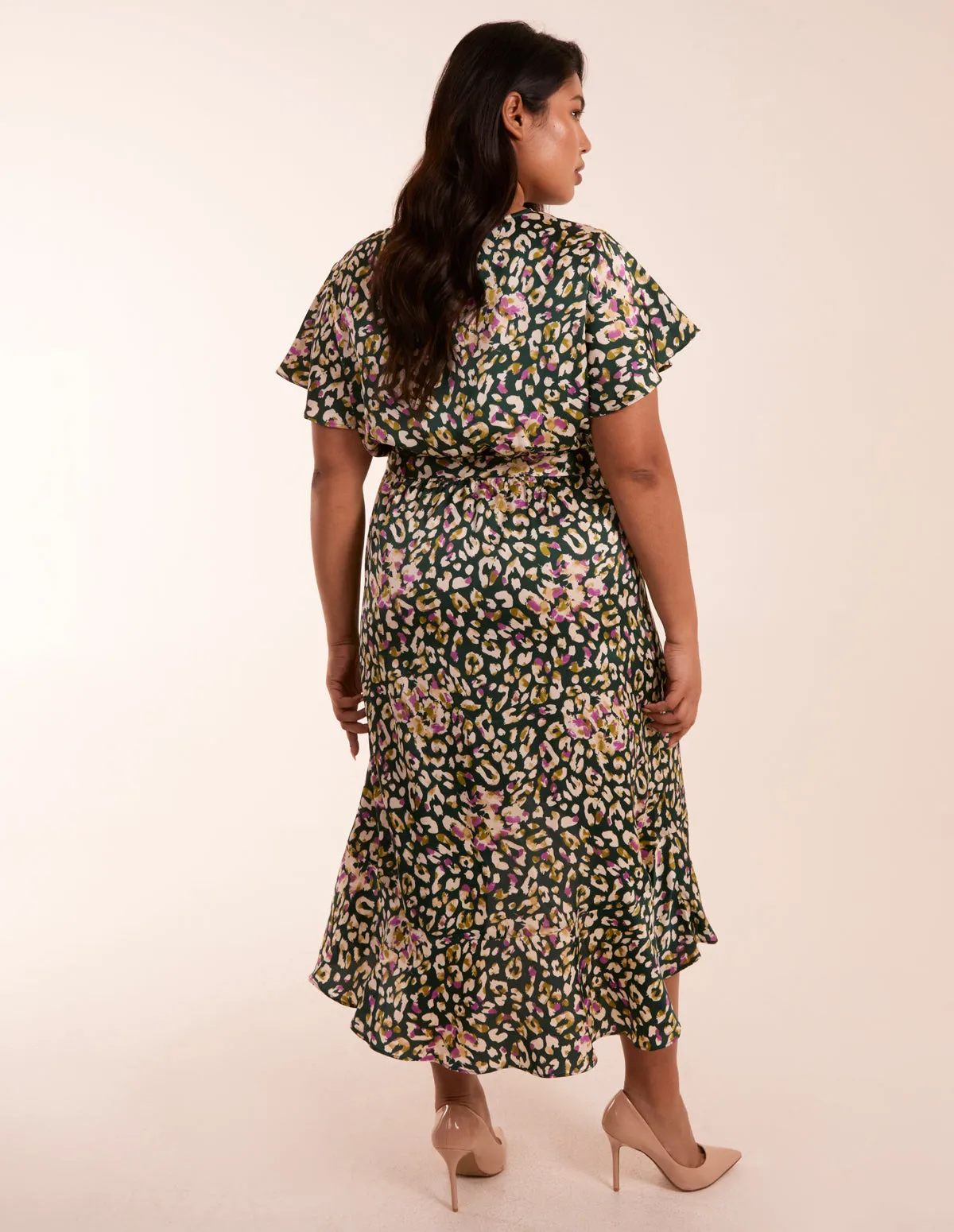 Curve Animal Wrap Midi Dress sold by Blue Vanilla product image thumbnail 4