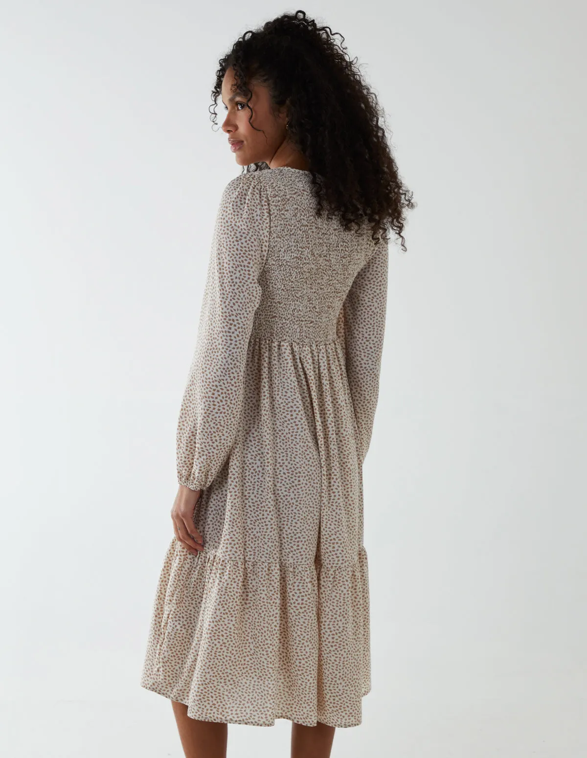 Floral Long Sleeve Tiered Dress sold by Blue Vanilla product image thumbnail 5