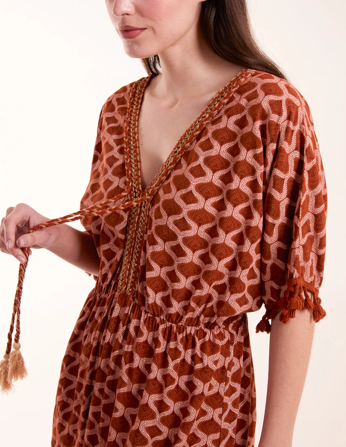 Tassel Detail Frill Hem Dress sold by Blue Vanilla product image thumbnail 2