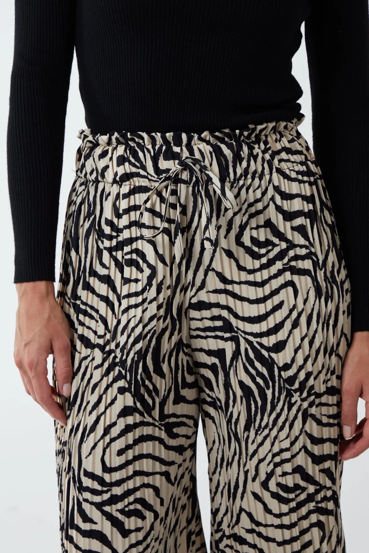 Zebra Pleated Trousers sold by Blue Vanilla product image thumbnail 4