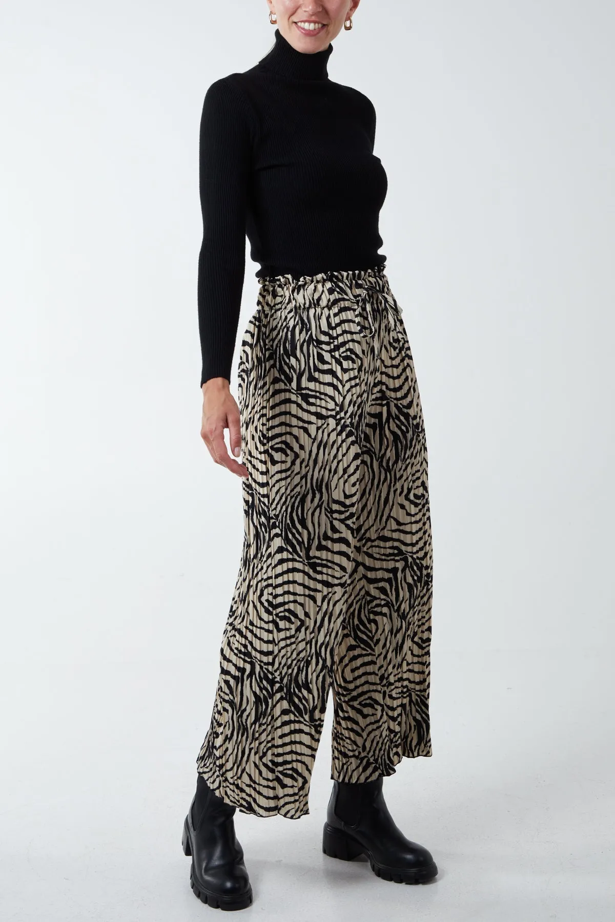 Zebra Pleated Trousers sold by Blue Vanilla product image thumbnail 2