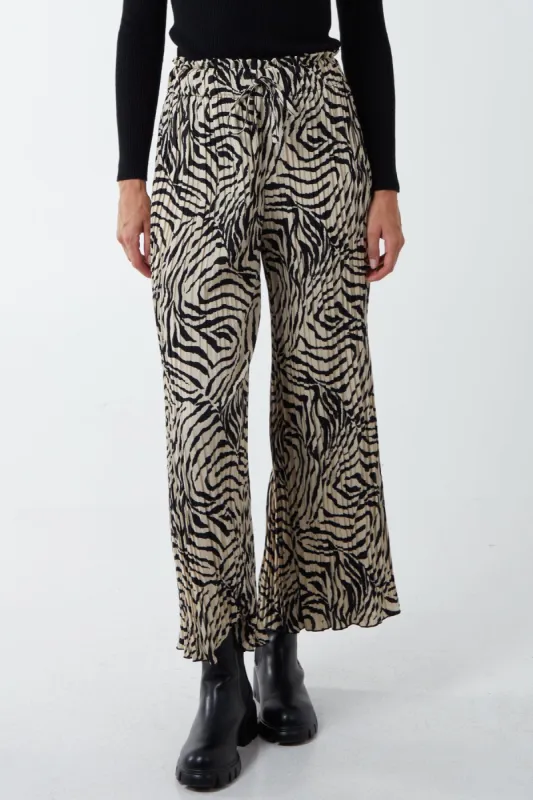 Zebra Pleated Trousers sold by Blue Vanilla