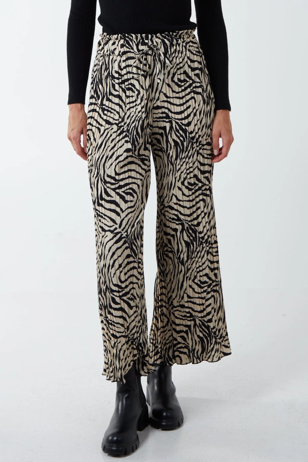 Zebra Pleated Trousers sold by Blue Vanilla