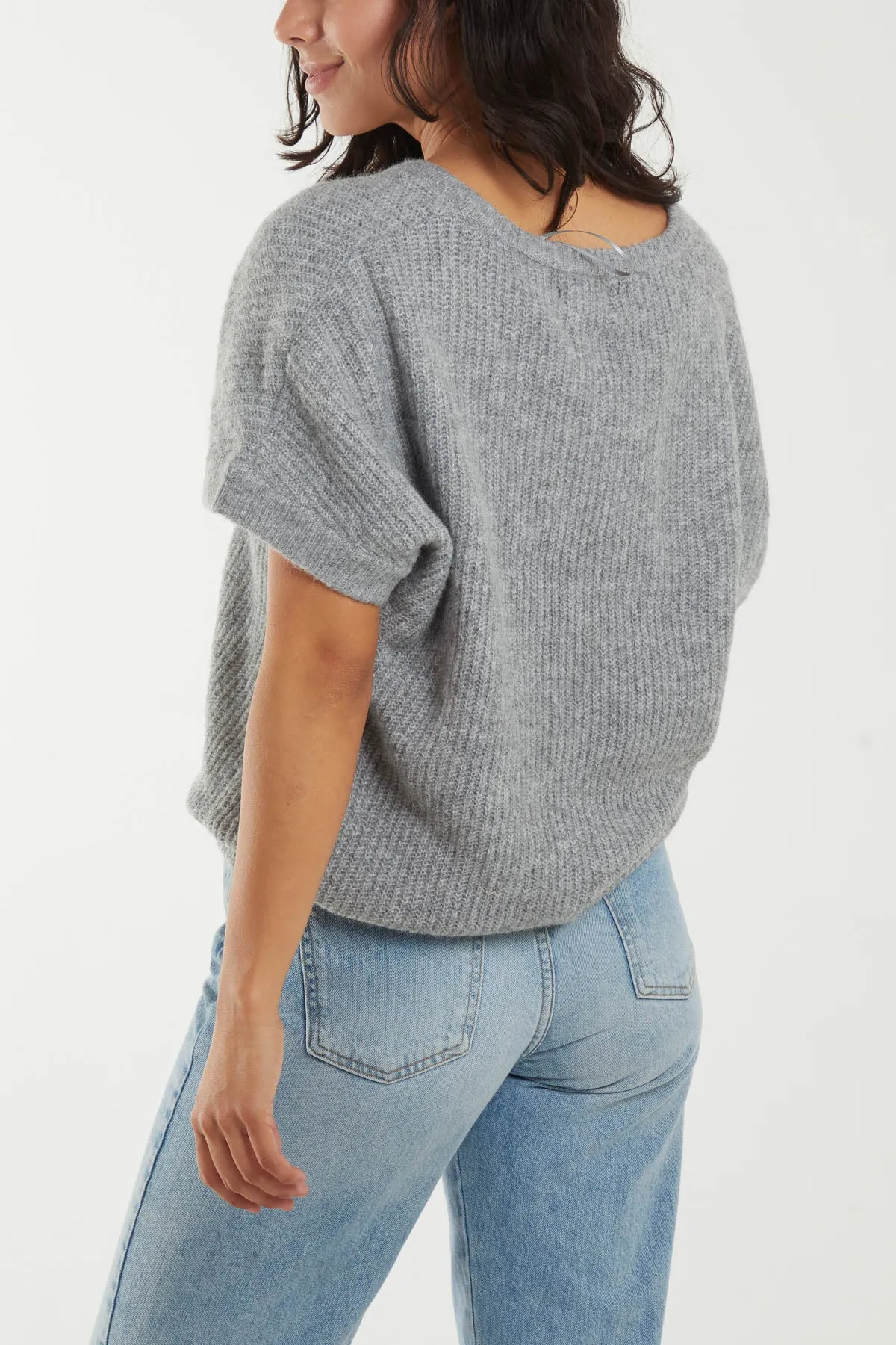 Puff Sleeve V-Neck Knit Top sold by Blue Vanilla product image thumbnail 4