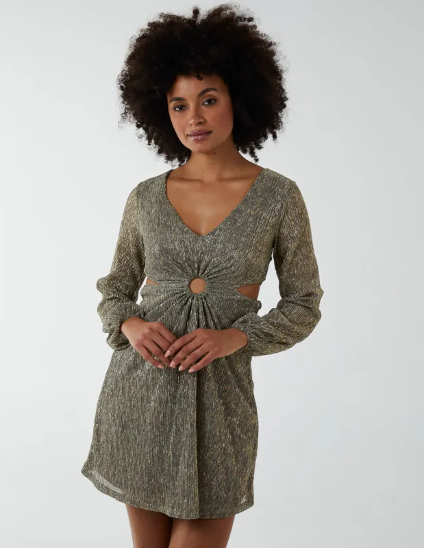 V-Neck Long Sleeve Lurex Dress sold by Blue Vanilla