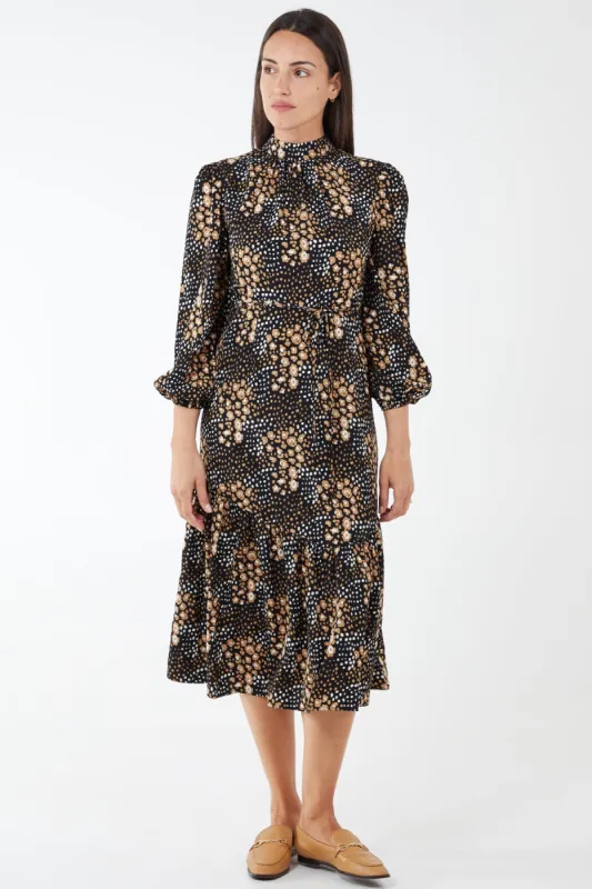 High Neck Tie Back Midi Dress sold by Blue Vanilla