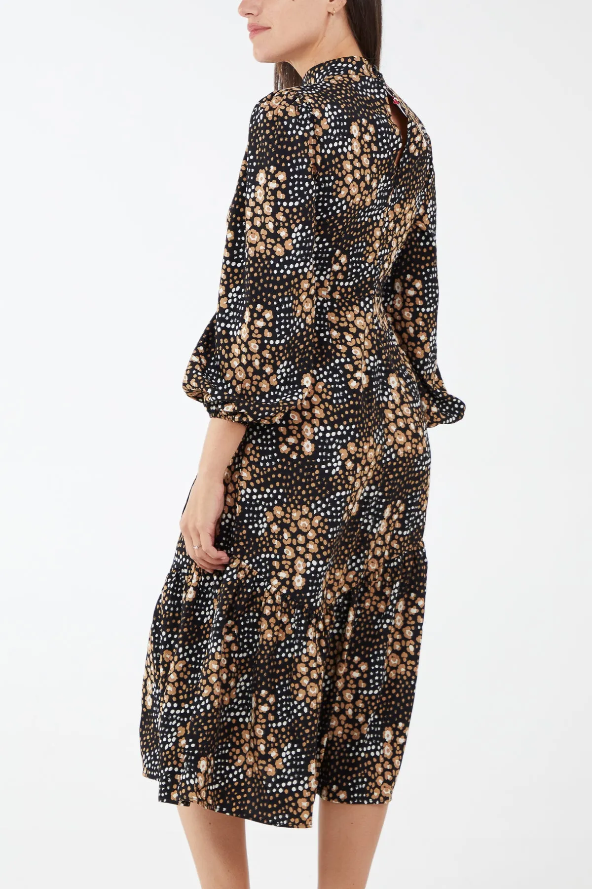 High Neck Tie Back Midi Dress sold by Blue Vanilla product image thumbnail 2