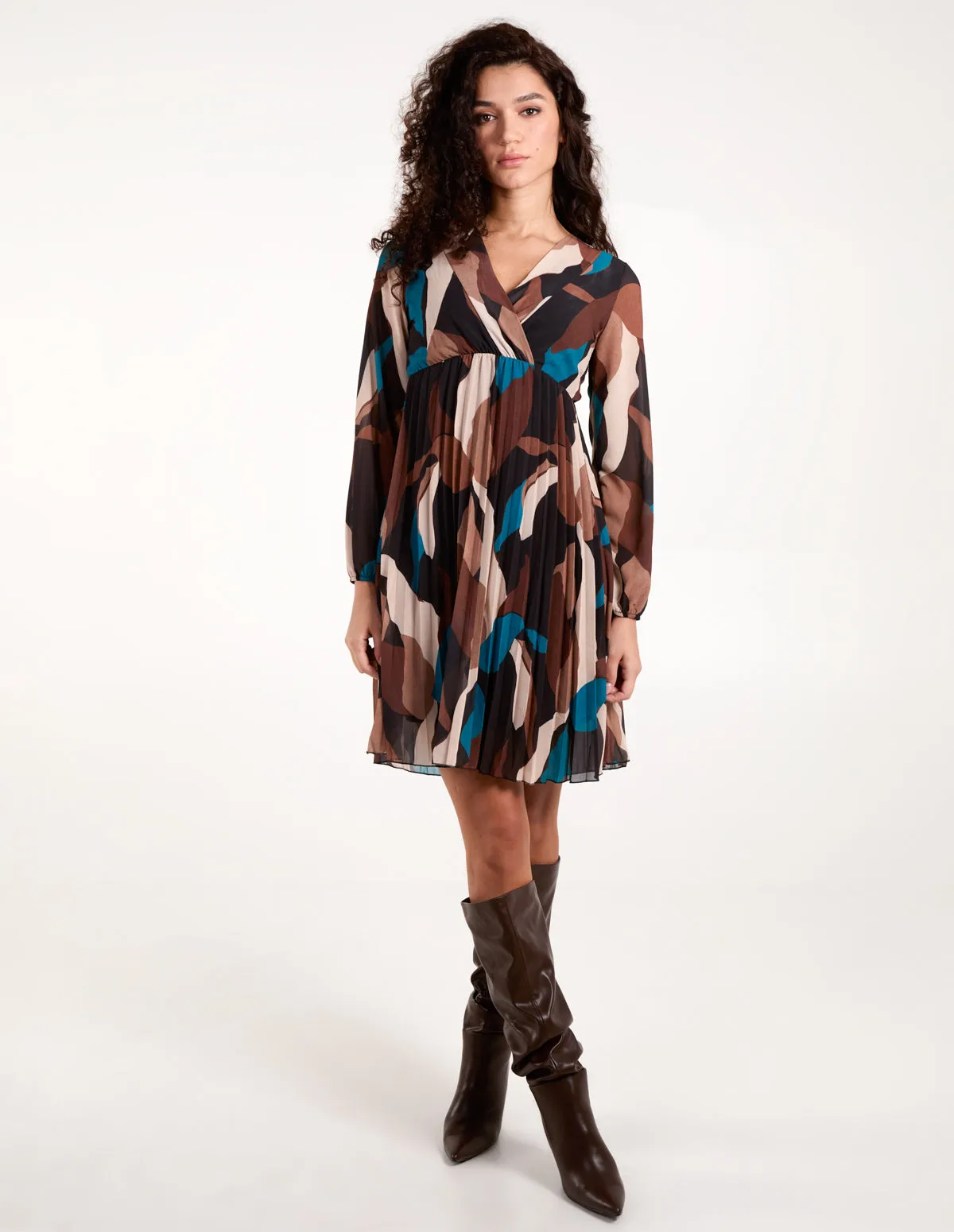 Pleated Wrap Dress sold by Blue Vanilla product image thumbnail 2