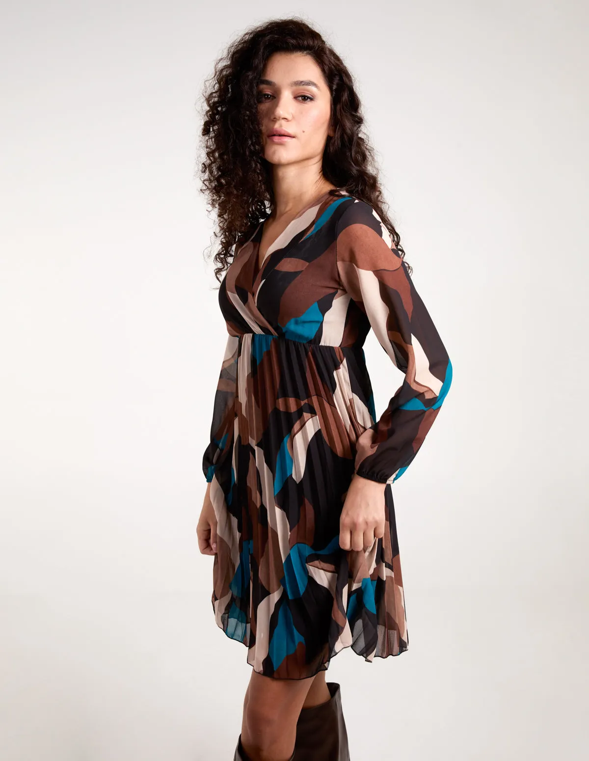 Pleated Wrap Dress sold by Blue Vanilla