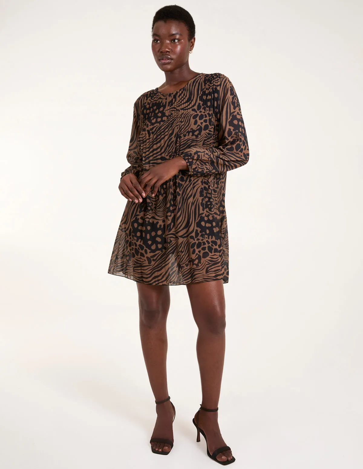 Animal Printed Pleated Tunic sold by Blue Vanilla