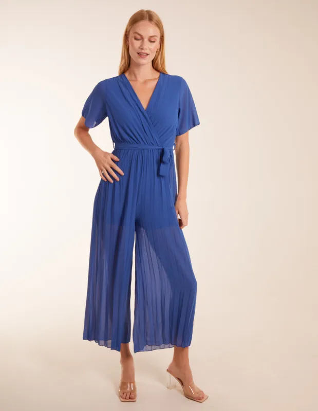 Pleated Wrap Over Jumpsuit sold by Blue Vanilla