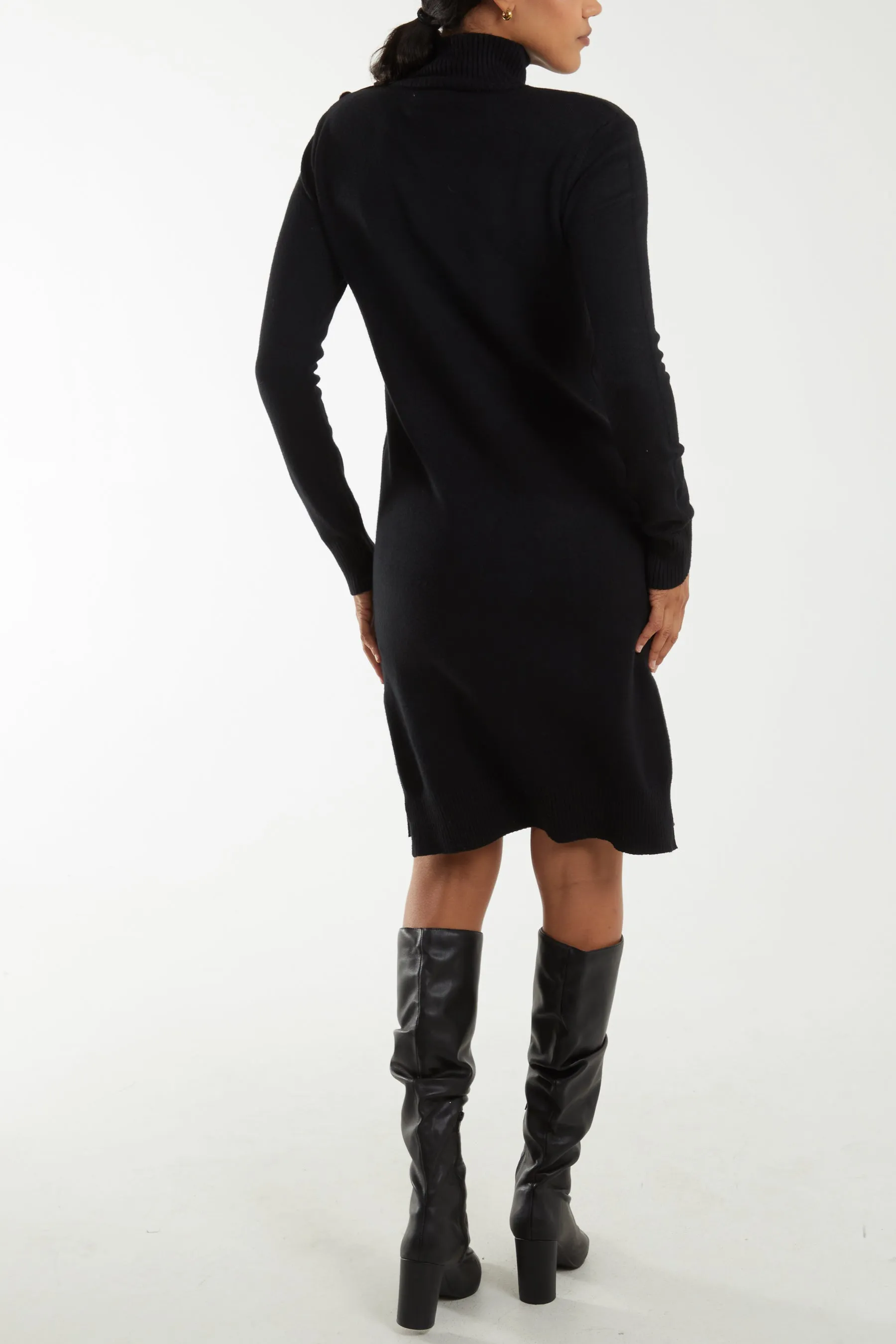 Roll Neck Ribbed Jumper Dress sold by Blue Vanilla product image thumbnail 4