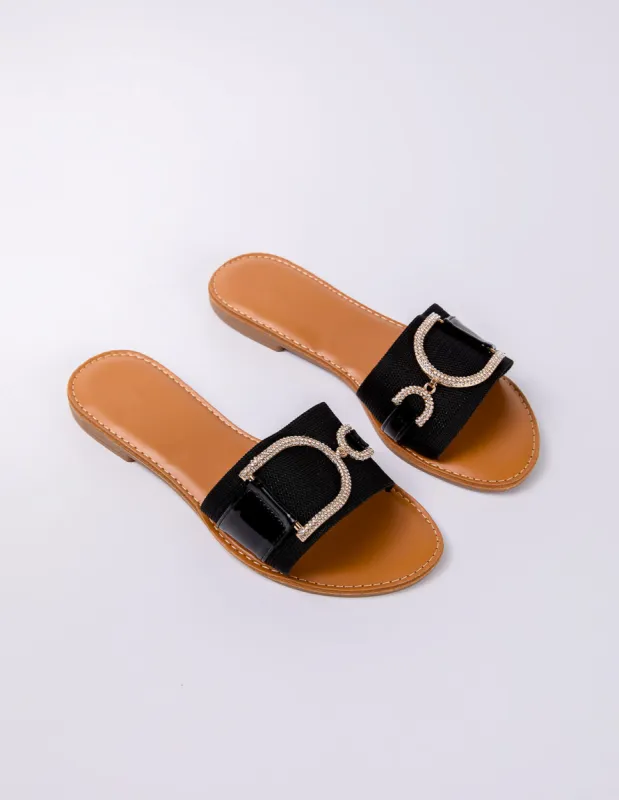 D Metal Detail Stretch Sandal sold by Blue Vanilla