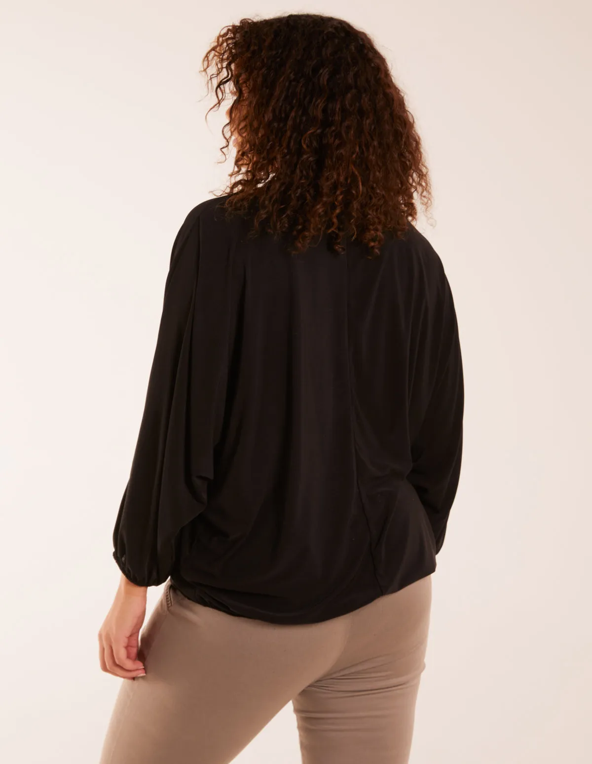Batwing Necklace Elasticated Hem Top sold by Blue Vanilla product image thumbnail 4